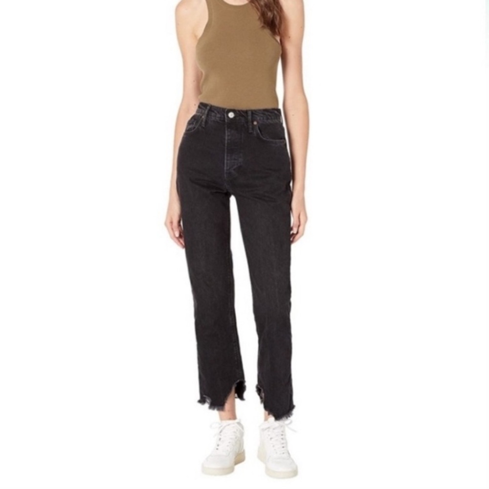 We The Free TAPERED BAGGY HIGH RISE
BOYFRIEND FIT BLACK JEANS - 24